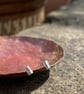 Small Hammered Rectangle Studs - Image 1