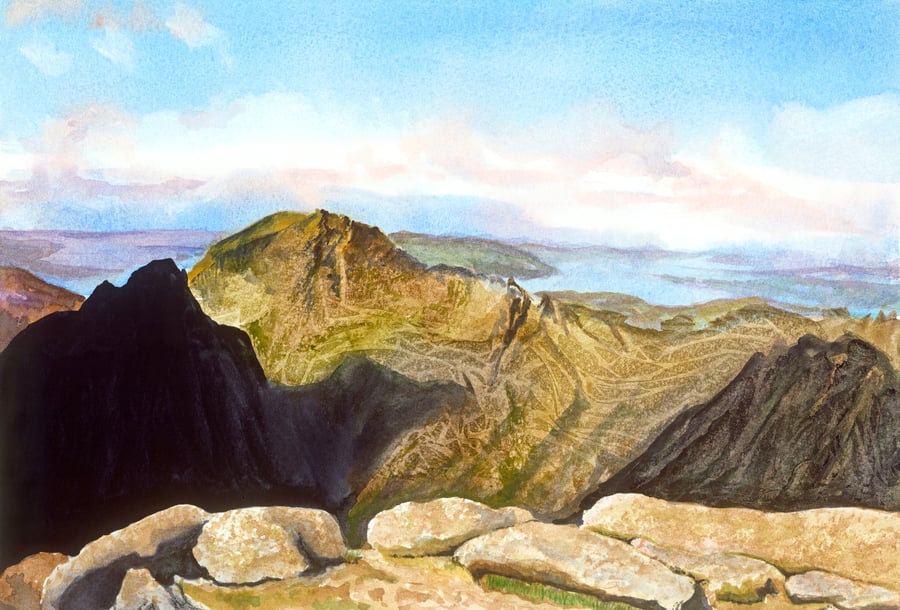 View from Goat Fell, Isle of Arran, A3 giclée print