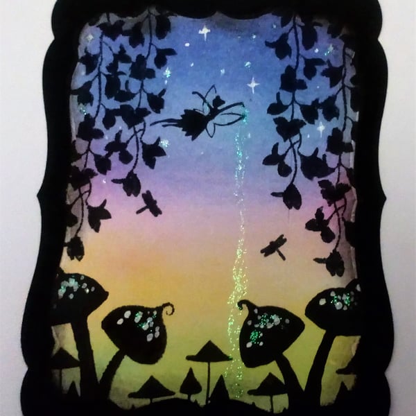 Fairy Card Topper - Starry Sunset Sky