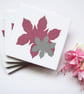 4 x Pink Leaf Silhouette Ceramic Coasters with Cork Backing - CLEARANCE PRICE - Image 4