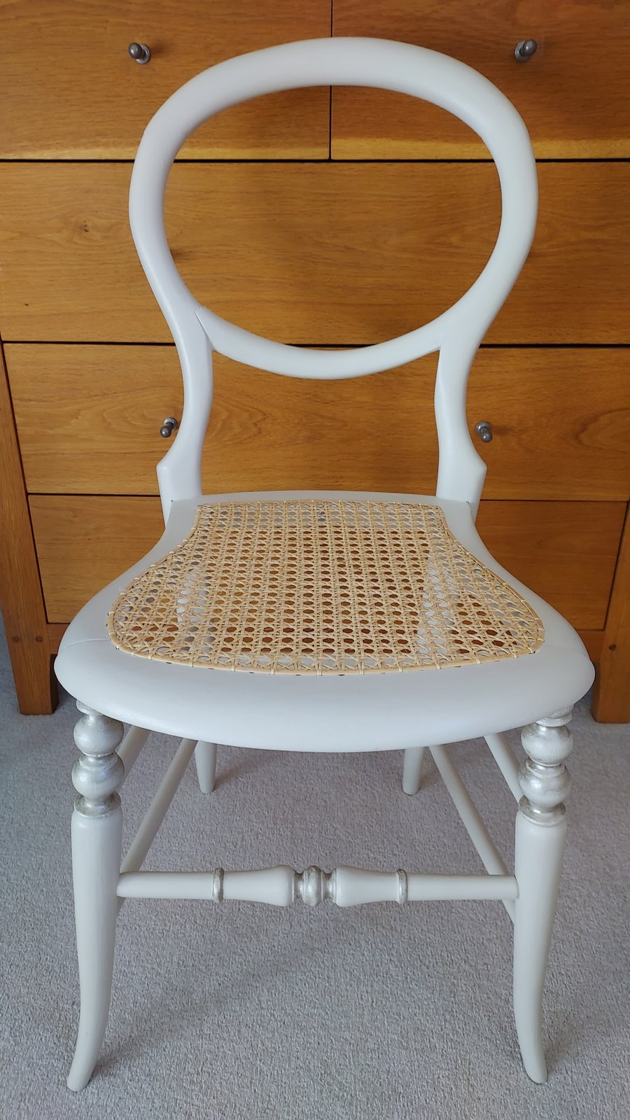 Antique Chair Upcycled with Chalk Paint and Hand Caned Seat