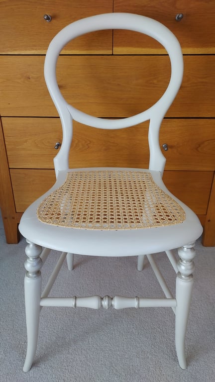 Antique Chair Upcycled with Chalk Paint and Hand Caned Seat