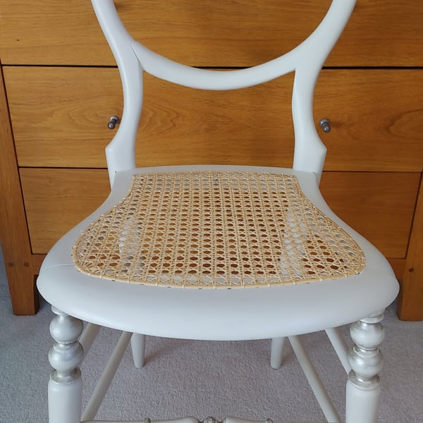 Antique Chair Upcycled with Chalk Paint and Hand Caned Seat