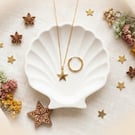 Minimalist Shell Jewellery Dish Eco Resin 