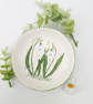 Snowdrop hand-painted ring trinket dish  - Image 3