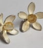 Flower studs made from Silver and set with a 6 mm Citrine bead - Image 5