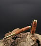 Handcrafted Thuya Burr Wood Rollerball pen with Gold and Black Titanium finish