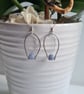 925 Silver & Blue Crackled Agate Dangle Drop Earrings Earings Gift Jewellery - Image 7