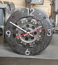 Handmade Clutch Plate Wall Clock - Recycled Automotive Clock - Mechanic Gift - G - Image 3