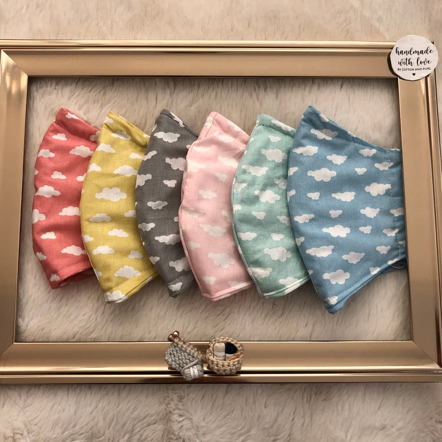 4 Layer Handmade Face Mask,with Nose Wire.