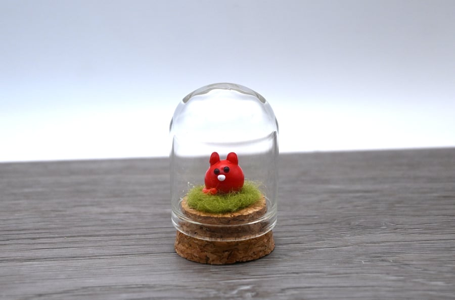 small orange cat keepsake figure