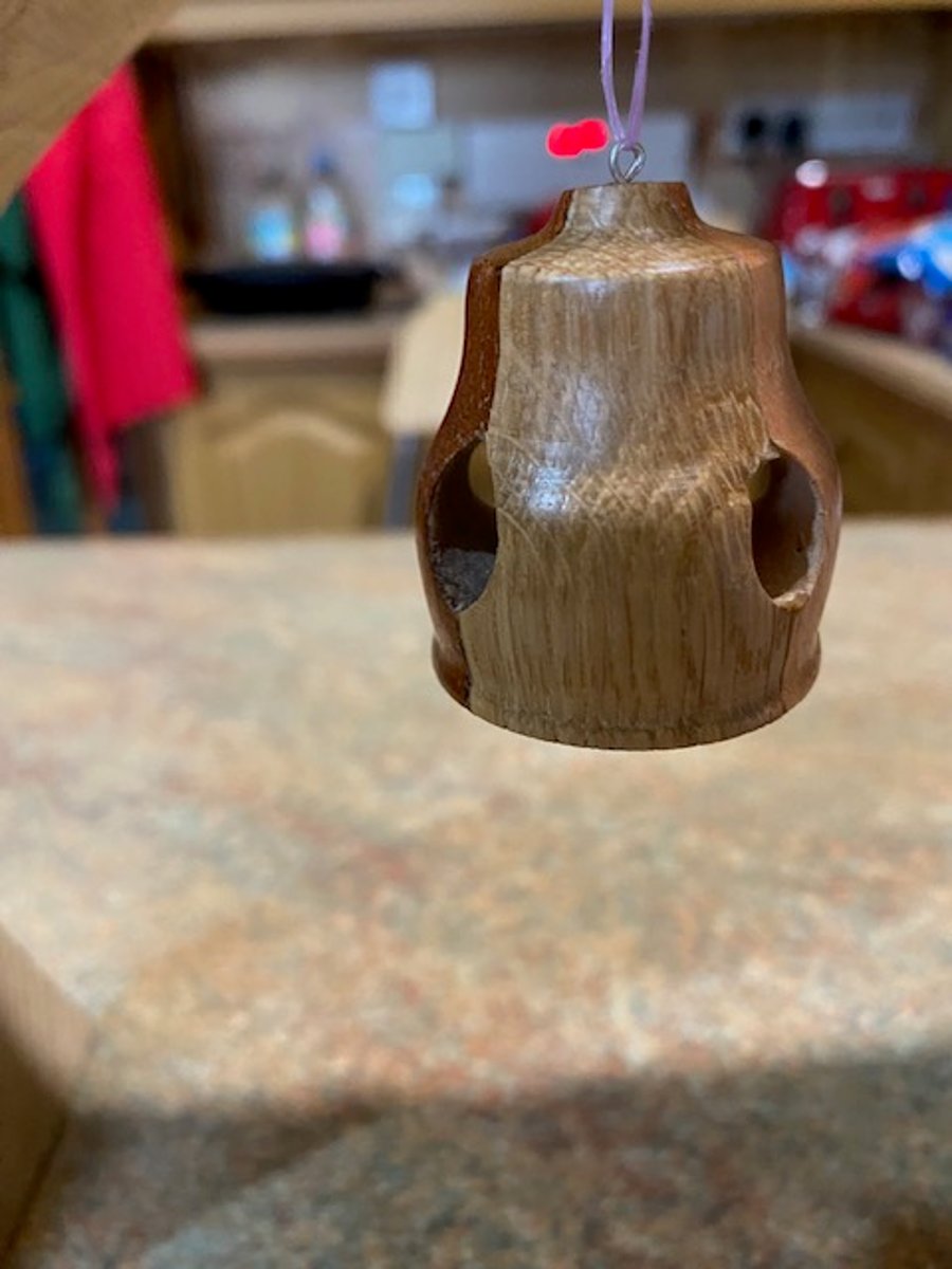 Oak beech and Sapele Christmas tree decoration.