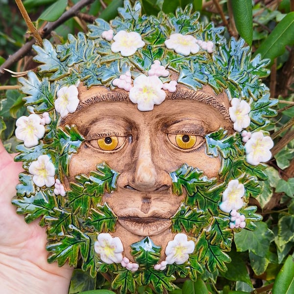 May Hawthorn  - Foliate Head Greenman