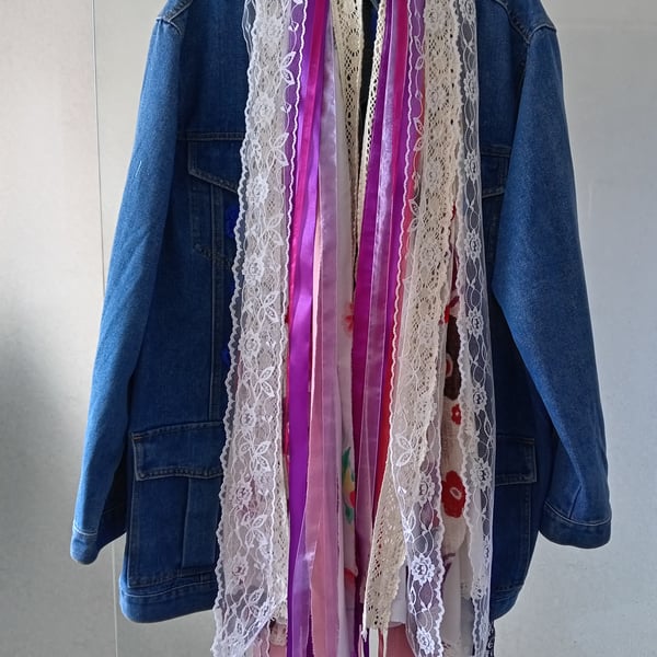 Gorgeous Purple Mix Boho Shabby Chic Cottage Core Floaty Scarf 