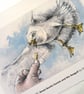 original hand painted print of a Sussex Seagull printed as a Greeting Card - Image 2