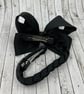 Black Pleated Tail Bun Wrap - Image 3