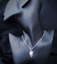 Sterling silver pendant with leaves - Image 1