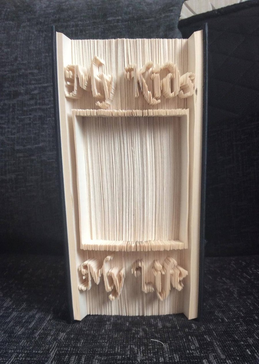 My Kids, My Life Photo Frame CUT & FOLD Book Folding Pattern-EMAILED PDF PATTERN