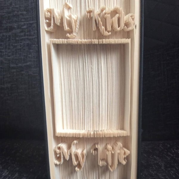 My Kids, My Life Photo Frame CUT & FOLD Book Folding Pattern-EMAILED PDF PATTERN