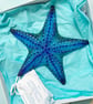 Fused Glass Starfish - Royal Blue -Turquoise - Image 2