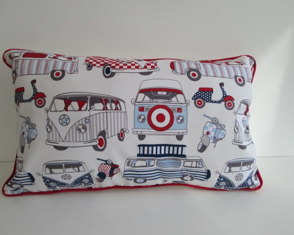 Campervan Scooters Cushion Cover