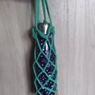 Crochet Bottle Holder - Orange & Green