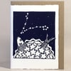 StarGazey Skies - Pisces Zodiac Birthday Card (Feb 19 to March 20)