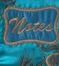 A5 Notebook Reusable Book Cover  - BLUE ORIENTAL BROCADE - Image 3