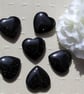 6 Blue Goldstone Solid Gemstone Polished Hearts - 20mm - Chakra Crafting - Image 1
