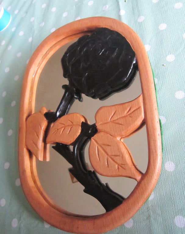black rose wall mirror