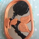 black rose wall mirror