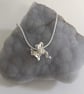 Sterling Silver Organic Nugget Pendant on a Necklace - Image 2