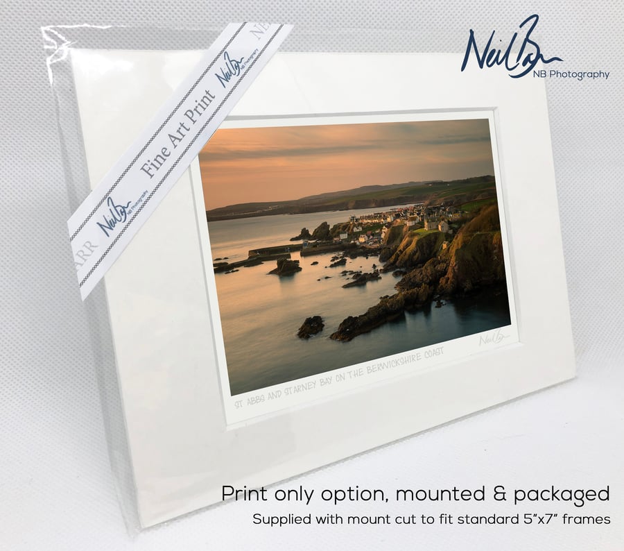 St Abbs & Starney Bay Berwickshire Scotland - A6 (7" x 5") Unframed Print