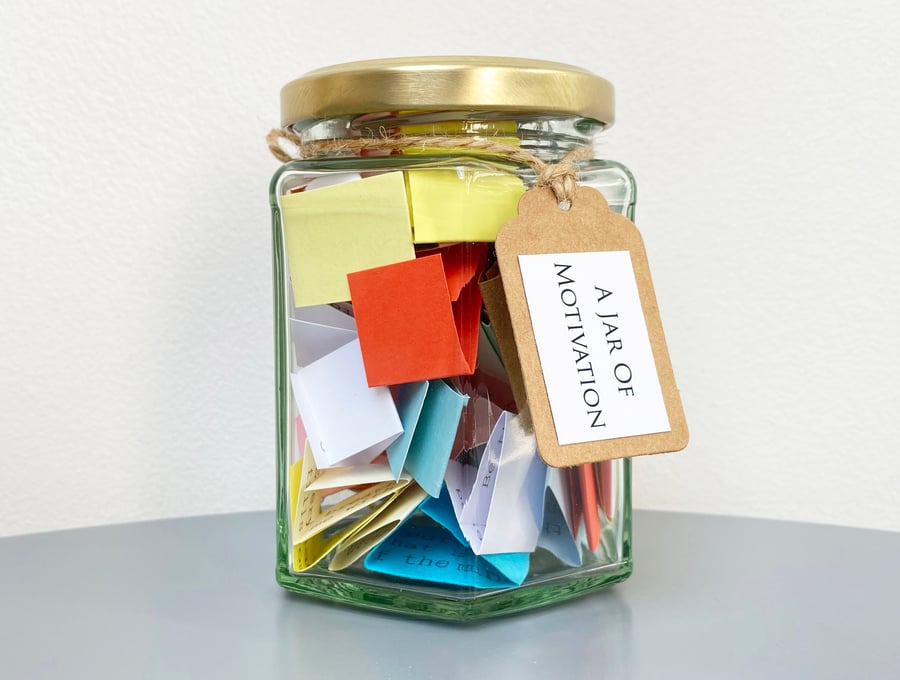 A Jar of Motivation - Positive Encouraging Quotes - Wellness Self Care Gift