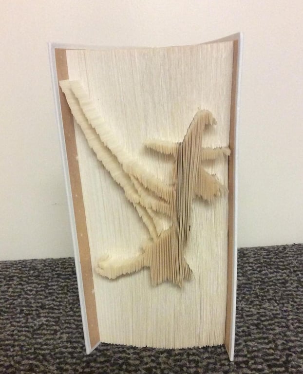 Witch on a Swing, CUT & FOLD Book Folding Pattern - EMAILED PDF PATTERN