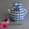 Blue & Cream Bobble Teapot Tea Cosy - Vintage Style