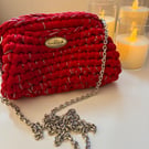 handmade Red crochet bag