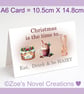 Christmas Card, Eat, Drink & be HAIRY A6 10.5cm x 14.8cm - Image 3