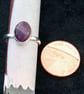 Classic Style Purple Gemstone Silver Stacking Ring - Size M - Image 5