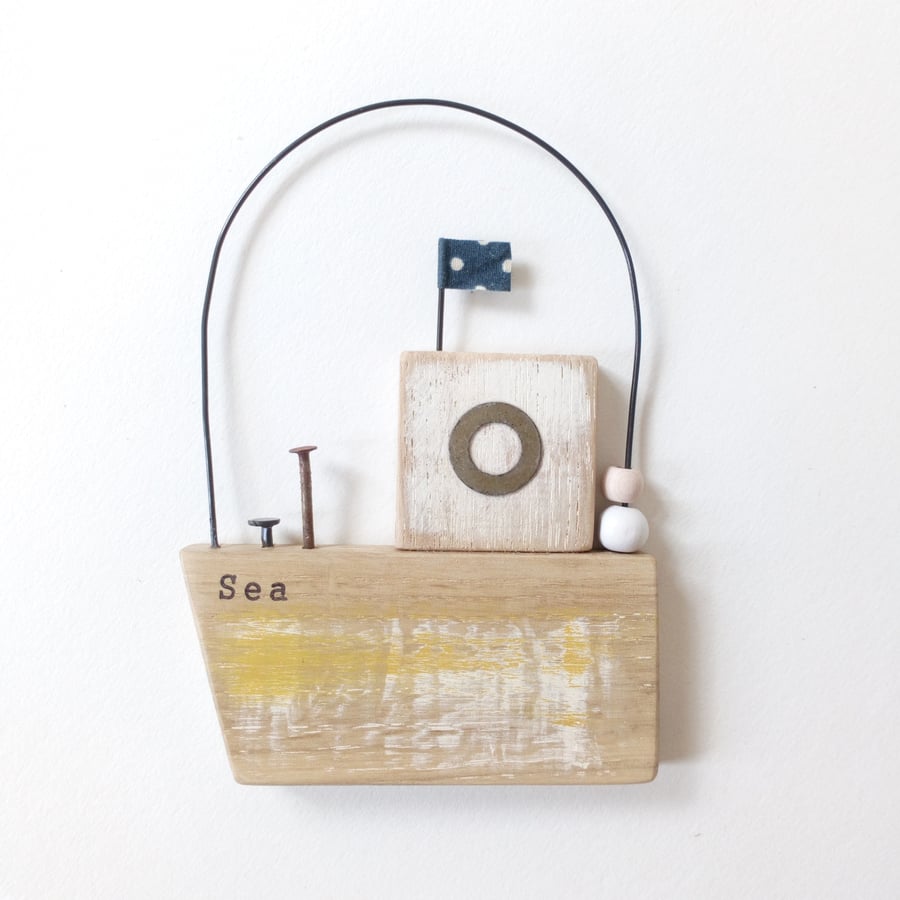 Rustic Wooden Boat Hanging 