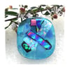 Patchwork Dichroic Fused Glass Brooch 046 Handmade 