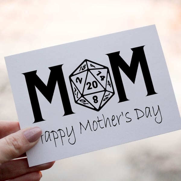 Dungeons and Dragons Mother's Day Card, Card for Mum, Mum Birthday Card