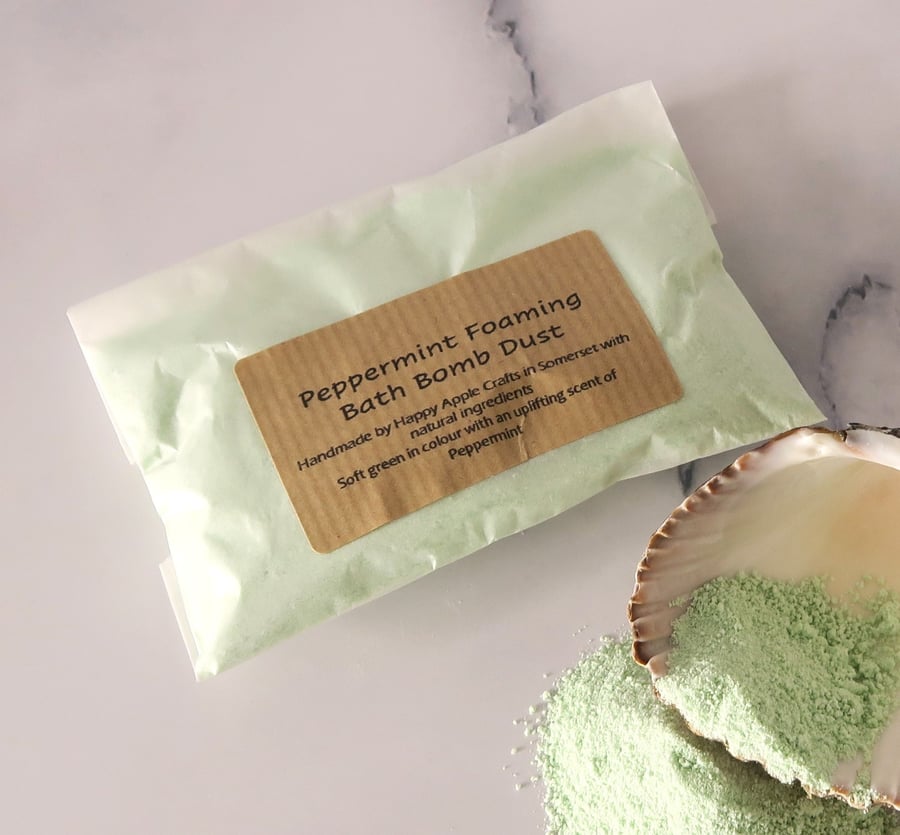 Foaming Peppermint Bath Bomb Dust 