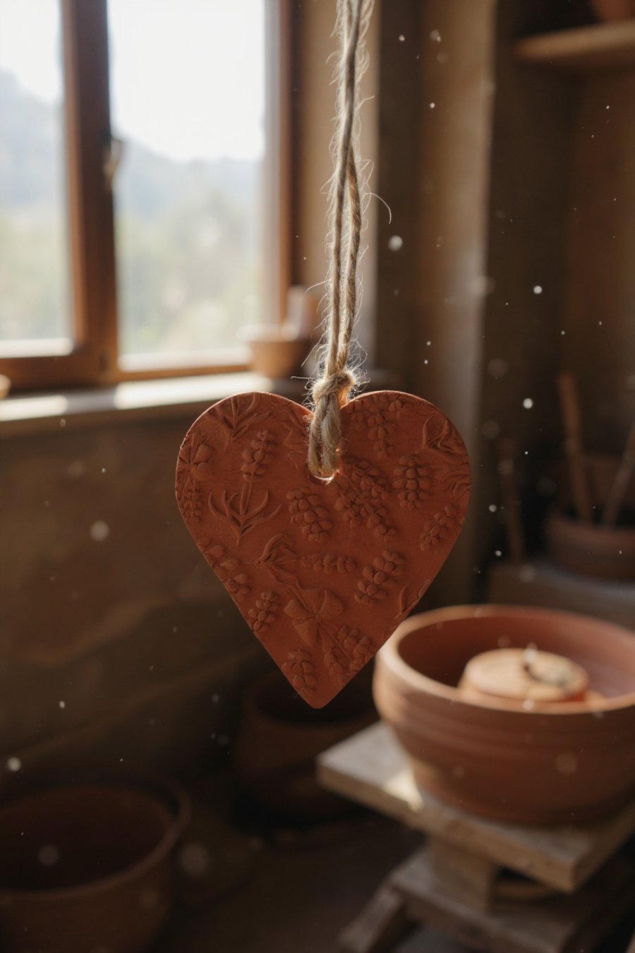 Lavender Heart Terracotta Hanging Aromatherapy Diffuser