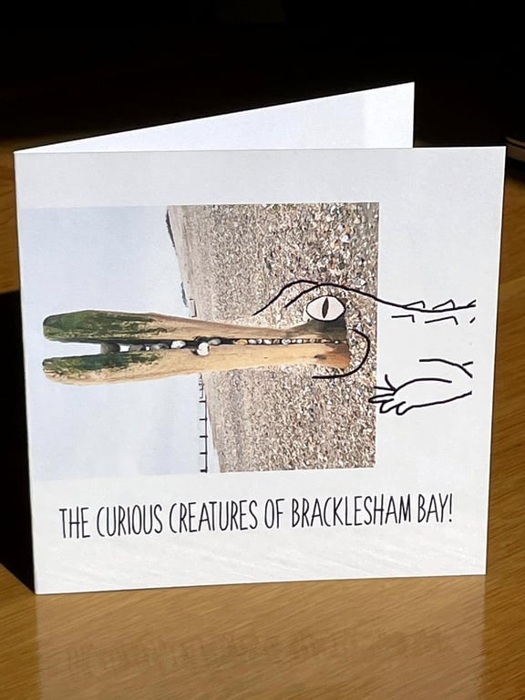 Croc; 13.5 cm square greetings card, blank inside