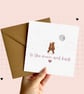 Fox Love Greeting Card, To the Moon and Back Anniversary Valentine's Day Card - Image 1