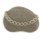 Fine Silver and Gold Fil Parallel Bracelet