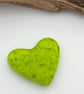 Green Fused Glass Heart - Image 2