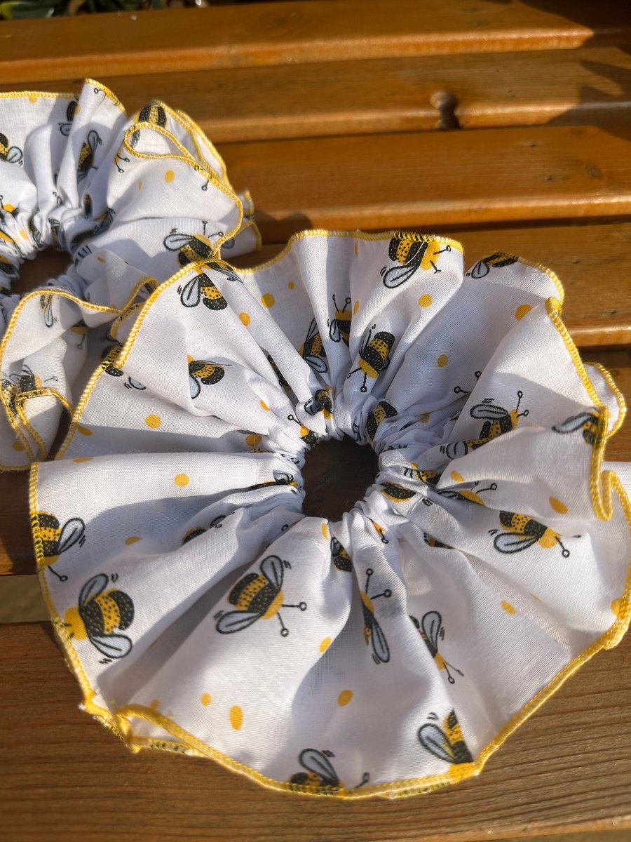 XXL Oversized Scrunchies, Frill Ruffle Scrunchies, Bee Scrunchies
