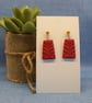 Textured Polymer Clay Earrings